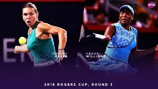 Simona Halep vs. Venus Williams | 2018 Rogers Cup Round Three | WTA Highlights