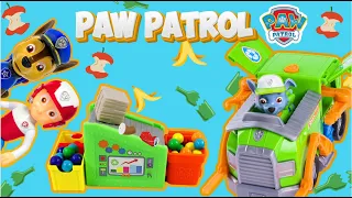 Paw Patrol Pups Rocky & Marshall Use Magic Toy Recylcing Center to Turn Trash into Surprise Toys!