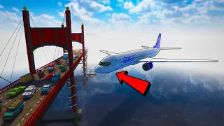 Realistic Plane Crash Into Bridge #1 | Teardown