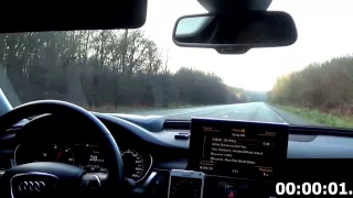Audi A6 Launch Control test between drive and sport mode