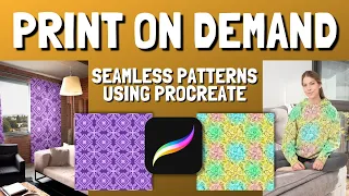 Print on Demand Seamless Patterns Full Tutorial - Seamless Patterns using @Procreate