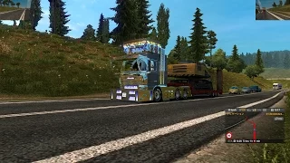 ETS2　６０トンって、意外に重いな！　まさか、最後に試練が待ち構えているとは...(-_-;)