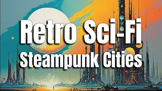 Discover Mind-Blowing AI-Generated Abstract Retro Sci-Fi Steampunk Cities with Midjourney AI!