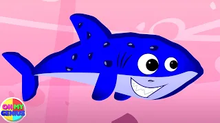 Five Little Sharks | Cartoon Shark for Babies | Nursery Rhymes and Kids Song | Fun Shark Song