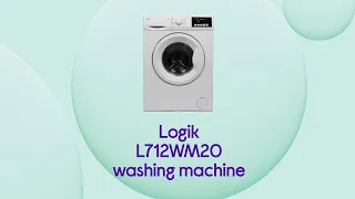 Logik L712WM20 7 kg 1200 Spin Washing Machine - White - Product Overview