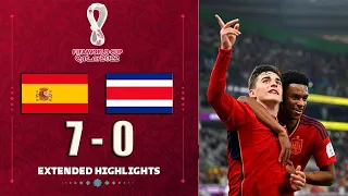 Spain vs Costa Rica 7-0 Extended Highlights Goals | FIFA World Cup 2022
