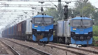 Powerful WDG12B : Freight OVERTAKE Freight Train | Super Fast Exp OVERTAKE Express | Indian Railways