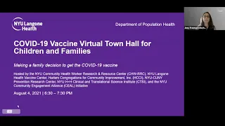 COVID-19 Vaccine Virtual Town Hall: Making a Family Decision to Get the Vaccine