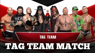 WWE TAG TEAM | THE ROCK + ROMAN REIGNS + STROWMAN + UNDERTAKER vs JOHN CENA + LESNAR + ORTON + KANE