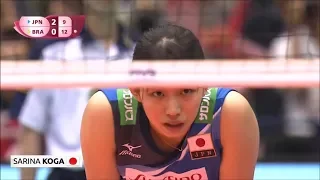 Japan - Best of Sarina KOGA  古賀 紗理那 vs Brazil - 2017 FIVB World Grand Prix (Pool D in Sendai)