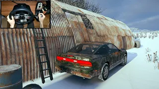 Rebuilding A Nissan 240SX - Forza Horizon 4 Gameplay with Steering Wheel + Shifter