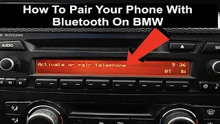 BMW E82 , E87 , E88 , E90 How To Pair Your Phone To Bluetooth