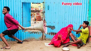 TRY TO NOT LAUGH CHALLENGE Must watch new funny video 2021by fun sins village boy comedy video।ep129