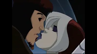 Rogue (almost) kisses Gambit