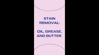 A dry cleaners guide to removing a GREASE stain - How to remove a grease or oil stain