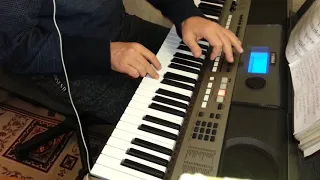 Рюмка водки на столе на синтезаторе Yamaha PSR-E443 (кавер)