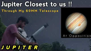 Capturing the Jupiter opposition through my 60 AZ Refractor Telescope 🔭