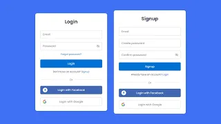 Responsive Login and Signup Form in HTML CSS & JavaScript