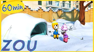 El iglú de Zou 🧊 Recopilación BAJO LA NIEVE ❄️ 1H 🦓 Dibujos Animados en español