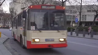 Lithuania, Vilnius, trolleybus 2 ride from Vinco Kudirkos aikštė to Centro poliklinika