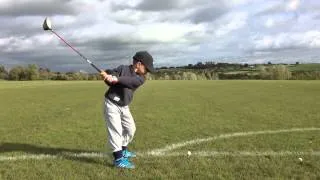 4 year old Junior Golf Prodigy - Jaxson Perry - At the practice ground