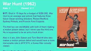 Movie Review: War Hunt (1962) [HD]