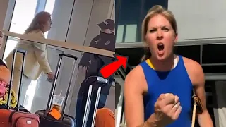 Karen Goes Crazy On Cops At The Airport Then This Happens