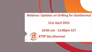 WEBINAR: Updates on Drilling for Geothermal (Part 1)