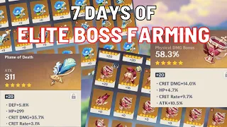 Spending 2000 Resin Farming Elite Bosses - Genshin Impact