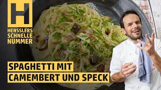 Schnelles Spaghetti mit Camembert und Speck Rezept von Steffen Henssler