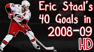 Eric Staal's 40 Goals in 2008-09 (HD)