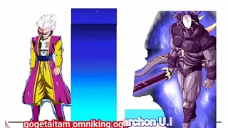 Gogetaitama omniking omnigod3 vs archon UI powerlevels anime war ep13 100  vid now