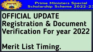 PMSSS Official Update/Merit List Timing Confirmed & Total Registration & Document Verification 2022