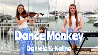 Fantastic DANCE MONKEY 🐒 virtual collab 🎻🎹 - Daniela 🇺🇸 & Kalina 🇵🇹 @tonesandi