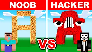 NOOB vs HACKER: I Cheated In a Alphabet Lore Build Challenge! (Letter A)