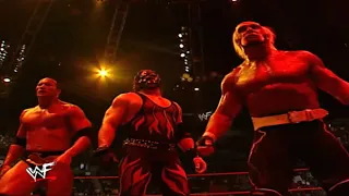 Kane Saves Hollywood Hulk Hogan & The Rock From An nWo Attack! 3/25/02