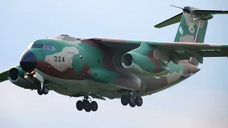 Kawasaki C-1 make a touch and go at JASDF Iruma Air Base RWY17.