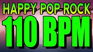 110 BPM - Happy Pop Rock 1 - 4/4 Drum Track - Metronome - Drum Beat