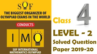 IMO Maths Olympiad Class 4 LEVEL - 2 Solved Question Paper 2019-20