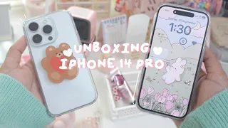 ☁️ iphone 14 pro (silver) aesthetic unboxing ˖° camera test and comparison 🤍