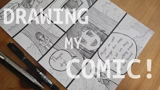 DRAWING A PAGE OF MY MANGA COMIC! (How I Draw a Page)