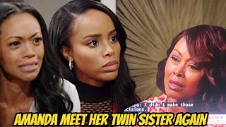 The Young And The Restless Spoilers Amanda broke down when she met her twin sister again