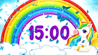 15 Minute Unicorn Rainbow Countdown 🦄 🌈🦋