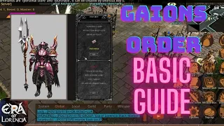 Basic guide Gaions Order - Era of Lorencia