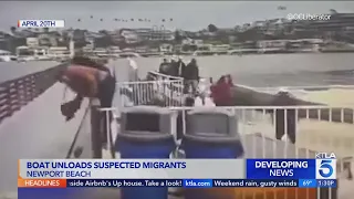 Boat carrying suspected illegal immigrants docks in Newport Beach