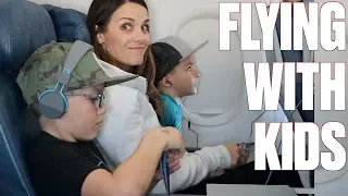 FLYING ON AN AIRPLANE FOR FOUR HOURS WITH FIVE KIDS TO DISNEY WORLD FOR THE FIRST TIME EVER!