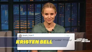 Kristen Bell Reads Donald Trump's Tweets as Gossip Girl