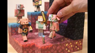 Magnetic Papercraft Nether World/ Minecraft #shorts