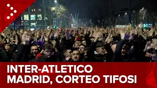 LIVE Inter-Atletico Madrid, corteo tifosi spagnoli verso San siro: diretta video