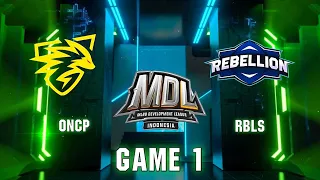 GAME 1 | ONIC PRODIGY vs REBELLION SINAI | Regular Season - MDL ID S8 | ONCP vs RBLS
